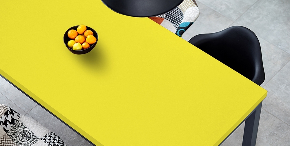 Yellow Laminates with Suede Finish in MEA Greenlam Laminates
